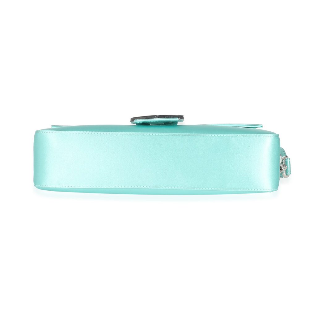 Fendi x Tiffany & Co Blue Silk Medium Baguette Bag - Picture 4 of 7
